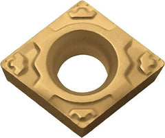 Kyocera - CPMT321 GP Grade PV720 Cermet Turning Insert - TiCN (Megacoat Nano) Finish, 80° Diamond, 3/8" Inscr Circle, 1/8" Thick, 1/64" Corner Radius - Americas Industrial Supply
