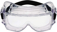 3M - Size Universal, Clear Polycarbonate Anti-Fog Lens, Safety Goggles - Direct Vent, Clear Polycarbonate Frame, Over the Glass Style - Americas Industrial Supply