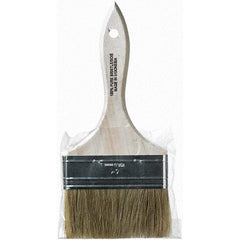 Krylon - 5/8" Flat White China Bristle Chip Brush - 2" Bristle Length, 4" Wood Beavertail Handle - Americas Industrial Supply
