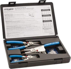 Channellock - 3 Piece, 1/8 to 4" Bore, 1/4 to 4" Shaft, Internal Retaining Ring Pliers Set - 0.023 to 0.12" Tip Diam Range - Americas Industrial Supply