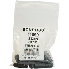 Bondhus - Screwdriver Bit Sets Type: Insert Bit Set Drive Size: 1/4 (Inch) - Americas Industrial Supply