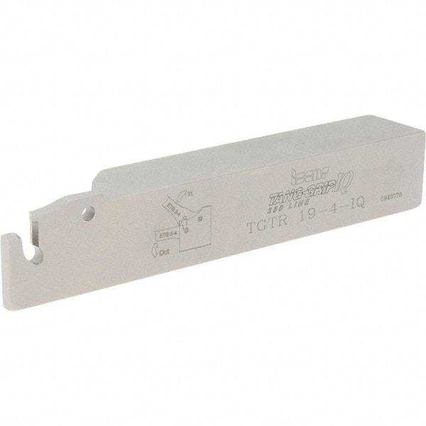 Iscar - External Thread, 1" Max Depth of Cut, 3.7mm Min Groove Width, 5" OAL, Right Hand Indexable Grooving Cutoff Toolholder - 3/4" Shank Height x 3/4" Shank Width, TAG Insert Style, TGT Toolholder Style, Series Tang-Grip - Americas Industrial Supply