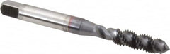 OSG - 5/8-11 UNC 4 Flute 3B Plug Spiral Flute Tap - High Speed Steel, TiCN Finish, 3-13/16" OAL, Right Hand Flute, Right Hand Thread, H3, Series 107 - Americas Industrial Supply