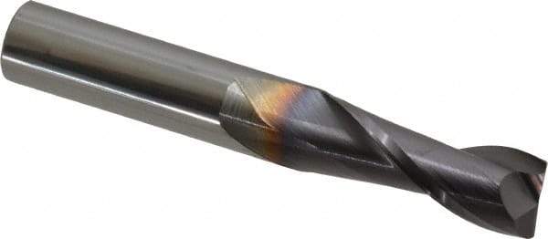 Niagara Cutter - 3/8", 2 Flute, Single End, Solid Carbide, 0.015" Corner Radius End Mill - 2-1/2" OAL, 30° Helix, Right Hand Flute, 1" LOC, Right Hand Cut - Americas Industrial Supply