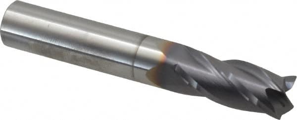 Niagara Cutter - 7/16", 4 Flute, Single End, Solid Carbide, 0.015" Corner Radius End Mill - 2-3/4" OAL, 30° Helix, Right Hand Flute, 1" LOC, Right Hand Cut - Americas Industrial Supply