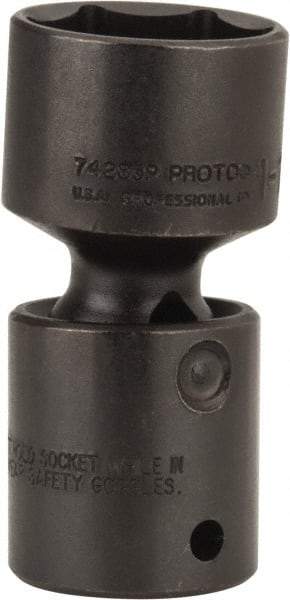 Proto - 1/2" Drive 1-1/8" Standard Universal Impact Socket - 6 Points, 3" OAL - Americas Industrial Supply