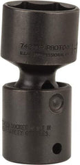 Proto - 1/2" Drive 1-1/8" Standard Universal Impact Socket - 6 Points, 3" OAL - Americas Industrial Supply