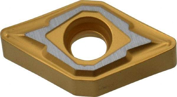 Seco - DNMU332 MF2 Grade TP200 Carbide Turning Insert - TiCN/Al2O3/TiN Finish, 55° Diamond, 3/8" Inscr Circle, 3/16" Thick, 1/32" Corner Radius - Americas Industrial Supply