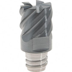 Iscar - MM EC Grade IC903 Carbide End Milling Tip Insert - AlTiN Finish, 6 Flutes, 12mm Cutting Diam, 9mm Depth of Cut, 16.5mm Extension, 50° Helix - Americas Industrial Supply