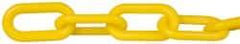 PRO-SAFE - 100' Long x 2" Wide Plastic Chain - Yellow - Americas Industrial Supply