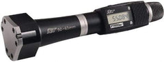Fowler - 20 to 50mm, 80mm Gage Depth, 0.001mm Resolution, Ratchet Stop Thimble, Electronic Inside Hole Micrometer Set - Accurate to 0.004mm, 3 Heads, 3 Contact Points, 2 Setting Rings, Data Output - Americas Industrial Supply