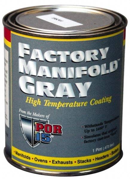 POR-15 - 1 Gal Gray Automotive Heat Resistant Paint - 1,200°F Max Temp, Comes in Can with Handle - Americas Industrial Supply