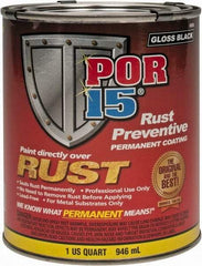 POR-15 - 1 Quart, Black, Rust Preventative Paint - Comes in Can - Americas Industrial Supply