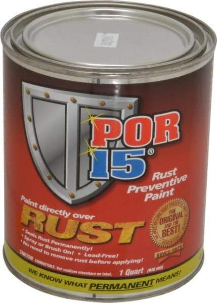 POR-15 - 1 Quart, Semi Gloss Black, Rust Preventative Paint - Comes in Can - Americas Industrial Supply