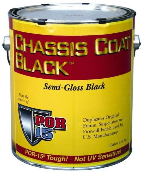 POR-15 - Semigloss Black Automotive Topcoat - 1 Gal Can with Handle - Americas Industrial Supply