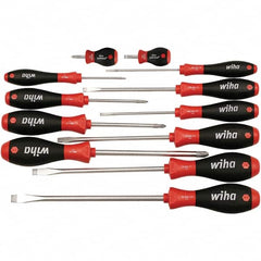 Wiha - 12 Piece Slotted, Phillips & Stubby Screwdriver Set - Americas Industrial Supply