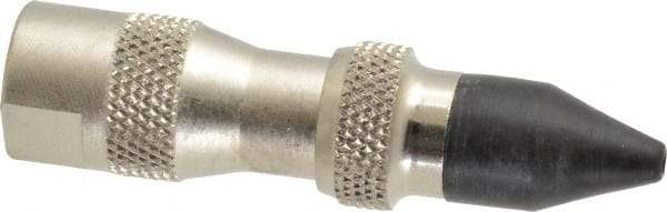 Coilhose Pneumatics - 125 Max psi Rubber Push Button Blow Gun - 1/4 NPT, 3" Tube Length, Nickel Plated Brass - Americas Industrial Supply