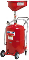 Lincoln - Oil Drain Containers Type: Pressurized Evacuation Drain w/Casters Container Size: 20 Gal. - Americas Industrial Supply