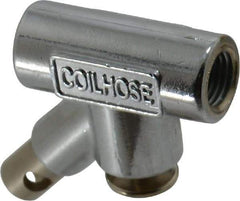 Coilhose Pneumatics - 150 Max psi Standard Safety Inline Blow Gun - 1/4 NPT, 3/4" Tube Length, Chrome Plated Zinc - Americas Industrial Supply