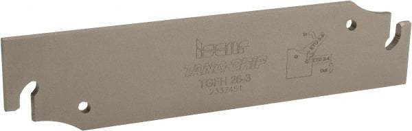 Iscar - 1.0236" Blade Height, 0.098" Blade Width, 4.331" OAL, Neutral Cut, Double End Indexable Cut-Off Blade - TGFH Blade - Americas Industrial Supply