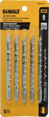 DeWALT - 4" Long, 6 Teeth per Inch, Cobalt Jig Saw Blade - Toothed Edge, 1/4" Wide x 0.06" Thick, T-Shank - Americas Industrial Supply