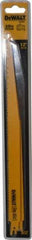 DeWALT - 12" Long, Bi-Metal Reciprocating Saw Blade - Tapered Profile, 5 to 8 TPI, Toothed Edge, Universal Shank - Americas Industrial Supply