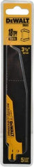 DeWALT - 3-1/2" Long x 3/4" Thick, Bi-Metal Reciprocating Saw Blade - Scroll Profile, 18 TPI, Toothed Edge, Universal Shank - Americas Industrial Supply