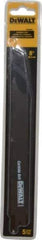 DeWALT - 8" Long x 1" Thick, Bi-Metal Reciprocating Saw Blade - Straight Profile, Continuous Edge, Universal Shank - Americas Industrial Supply
