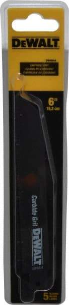 DeWALT - 6" Long x 1" Thick, Bi-Metal Reciprocating Saw Blade - Straight Profile, Continuous Edge, Universal Shank - Americas Industrial Supply