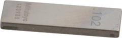 Mitutoyo - 0.102" Rectangular Steel Gage Block - Accuracy Grade 0, Includes Certificate of Inspection - Americas Industrial Supply