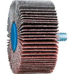PFERD - 2" Diam x 1" Face Width, Aluminum Oxide Coated Mounted Flap Wheel - 1/4-20 Threaded Mount, 60 Grit, 23,000 Max RPM - Americas Industrial Supply