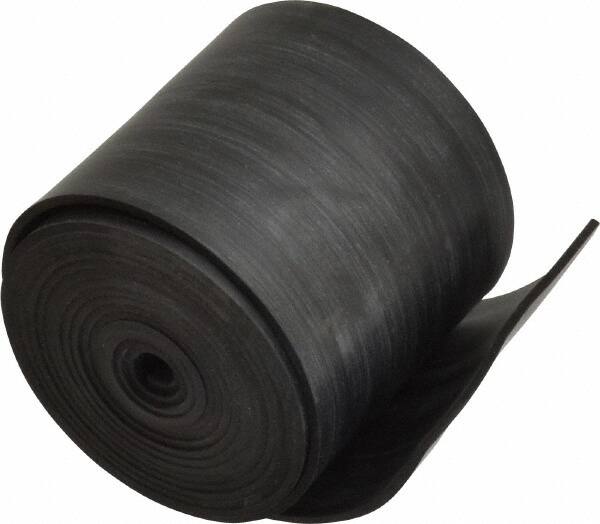Made in USA - 1/16" Thick x 2" Wide x 60" Long, Plain Backed Buna-N Rubber Strip - Stock Length, 60 Shore A Durometer, 2,500 psi Tensile Strength, -20 to 170°F, Black - Americas Industrial Supply