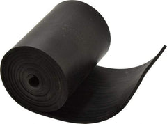 Made in USA - 1/8" Thick x 4" Wide x 60" Long, Plain Backed Buna-N Rubber Strip - Stock Length, 60 Shore A Durometer, 2,500 psi Tensile Strength, -20 to 170°F, Black - Americas Industrial Supply