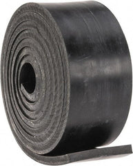Made in USA - 1/4" Thick x 2" Wide x 60" Long, Plain Backed Buna-N Rubber Strip - Stock Length, 60 Shore A Durometer, 2,500 psi Tensile Strength, -20 to 170°F, Black - Americas Industrial Supply