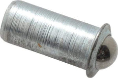 Gibraltar - 0.394" Body Length x 3/16" Body Diam, 1 Lb Init to 2.5 Lb Final End Force, Steel Press Fit Ball Plunger - 5/32" Ball Diam, 0.058" Max Ball Reach, 0.04" Flange Thickness - Americas Industrial Supply