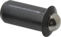 Gibraltar - 0.0786" Body Length x 3/8" Body Diam, 5 Lb Init to 14 Lb Final End Force, Steel Press Fit Ball Plunger - 5/16" Ball Diam, 0.11" Max Ball Reach, 0.078" Flange Thickness - Americas Industrial Supply