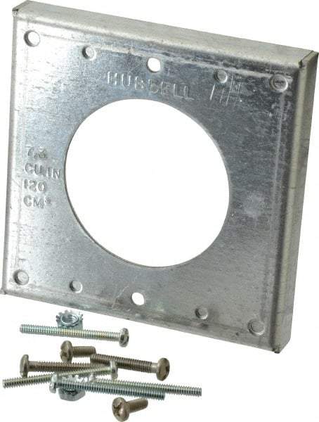 Hubbell Wiring Device-Kellems - Electrical Outlet Box Steel Raised Cover - 4" Overall Width - Americas Industrial Supply