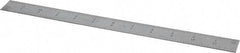 SPI - 12" Long, 1/64, 1/32, 1/16, 1/8" Graduation, Rigid Steel Rule - 4R Graduation Style, 1" Wide, Silver, Satin Chrome Finish - Americas Industrial Supply