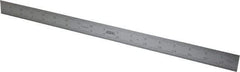 SPI - 18" Long, 1/64, 1/32, 1/16, 1/8" Graduation, Rigid Steel Rule - 4R Graduation Style, 1-1/8" Wide, Silver, Satin Chrome Finish - Americas Industrial Supply