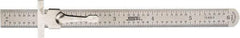 SPI - 6" Long, 1/64, 1/32", Decimal Equivalency Table Graduation, Flexible Stainless Steel Rule - 10R/D Graduation Style, 1/2" Wide, Silver, Brushed Finish - Americas Industrial Supply