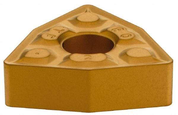 Iscar - WNMG432 TF Grade IC9250 Carbide Turning Insert - TiCN/Al2O3/TiN Finish, 80° Trigon, 1/2" Inscr Circle, 3/16" Thick, 1/32" Corner Radius - Americas Industrial Supply