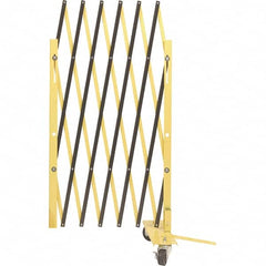 Illinois Engineered Products - 40" High Portable Barrier Gates - Galvanized Steel, Yellow/Black - Americas Industrial Supply