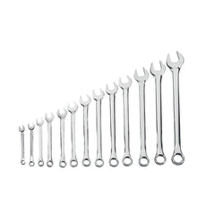 Wrench Sets; Set Type: Combination Wrench; System Of Measurement: Inch; Container Type: None; Wrench Size: 1/4 in; 13/16 in; 5/8 in; 9/16 in; 9/32 in; 5/16 in; 7/8 in; 11/32 in; 3/4 in; 1/2 in; 11/16 in; 3/8 in; 7/16 in; Material: Steel; Finish: Chrome-Pl