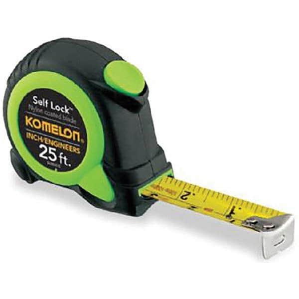 Komelon - 25' x 1" Yellow Blade Tape Measure - Americas Industrial Supply