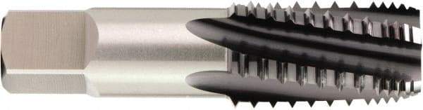 OSG - 1 - 11-1/2 NPTF, 5 Flutes, TiCN Coated, High Speed Steel, Interrupted Thread Pipe Tap - 1-1/8 Inch Shank Diameter, 1-1/8 Inch Shank Diameter, 1-3/4 Inch Thread Length, 0.84 Inch Square Size, 2-1/2 Chamfer, Series 12054 - Americas Industrial Supply