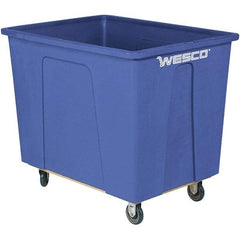 Wesco Industrial Products - 450 Lb Load Capacity, 8 Bushels, Plastic Box Truck - 24" Wide x 35" Long x 29-3/4" High, Blue - Americas Industrial Supply