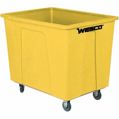 Wesco Industrial Products - 450 Lb Load Capacity, 8 Bushels, Plastic Box Truck - 24" Wide x 35" Long x 29-3/4" High, Yellow - Americas Industrial Supply