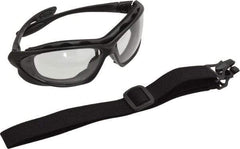Uvex - Size Universal, Clear Polycarbonate Anti-Fog & Scratch Resistant Lens, Hybrid Safety Glasses/Goggles - Indirect Vent, Black Polycarbonate Frame - Americas Industrial Supply