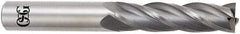 OSG - 14mm, 57mm LOC, 14mm Shank Diam, 127mm OAL, 4 Flute, Solid Carbide Square End Mill - Single End, Uncoated, Spiral Flute, 30° Helix, Centercutting, Right Hand Cut, Right Hand Flute, Series 464 - Americas Industrial Supply