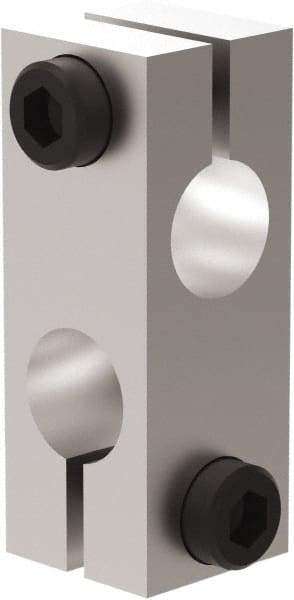 De-Sta-Co - Aluminum Round Tooling Cross Transition Block - 51mm OAL x 22.86mm OAH x 22.86mm OAW, 10 Ft/Lb Max Load - Americas Industrial Supply